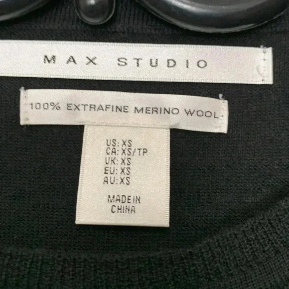 Max Studio, NWOT 100% extra fine Merino wool short sleeve sweater - Picture 4 of 7